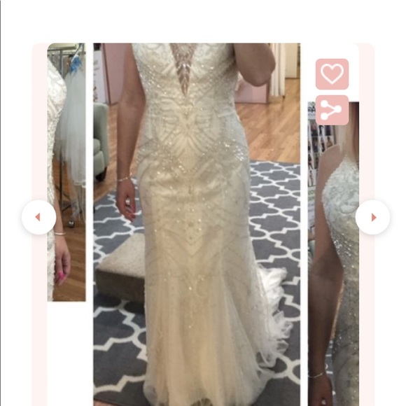 Maggie Sottero Maui wedding Dress. Swarovski crystals & beading. - Picture 8 of 10